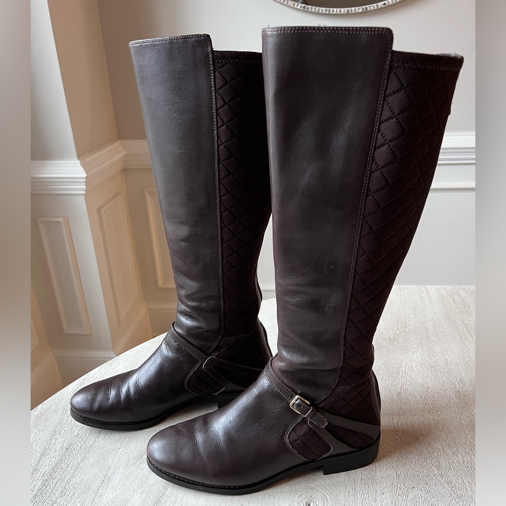Cole Haan Imogen Knee High Quilted & Leather Riding Boots Women’s Size‎ 7 - Picture 5 of 11